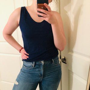 Banana Republic Navy Open Back Tank Top